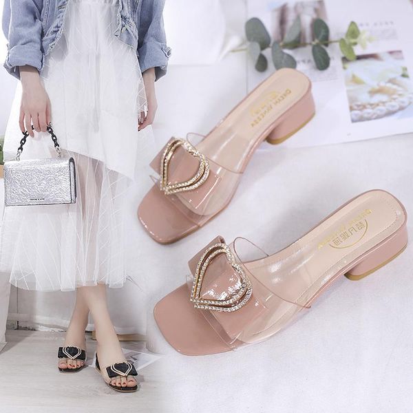 slippers women shoes heart transparent slides casual mules 2021 summer mid heels pvc rubber beach bling pantufa, Black
slippers women shoes heart transparent slides casual mules 2021 summer mid heels pvc rubber beach bling pantufa, Black