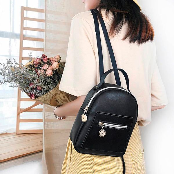 mini backpack ladies casual pu leather shoulder bag girl multifunctional school backpack for girls
mini backpack ladies casual pu leather shoulder bag girl multifunctional school backpack for girls
