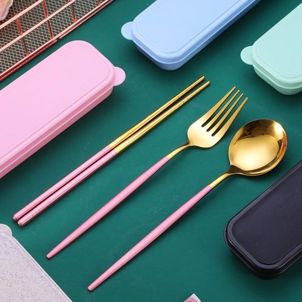 portable dinnerware set stainless steel fork spoon chopsticks with box tableware set kitchen dinner for kid school cutlery
portable dinnerware set stainless steel fork spoon chopsticks with box tableware set kitchen dinner for kid school cutlery