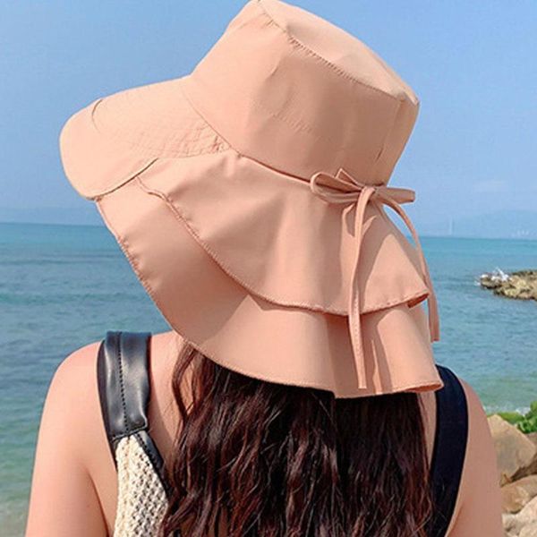 wide brim hats women summer uv protection sun hat female bucket with bow outdoor traveling beach cap skin care, Blue;gray
wide brim hats women summer uv protection sun hat female bucket with bow outdoor traveling beach cap skin care, Blue;gray