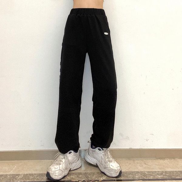 women's pants & capris women plaid high waist loose slimming casual party street black clothes trousers, Black;white
women's pants & capris women plaid high waist loose slimming casual party street black clothes trousers, Black;white