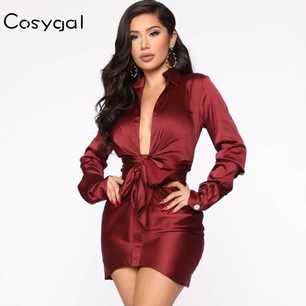 cosygal satin dress autumn long sleeve women deep v neck elegant mini dresses bow bodycon party short dress vestidos, Black;gray
cosygal satin dress autumn long sleeve women deep v neck elegant mini dresses bow bodycon party short dress vestidos, Black;gray