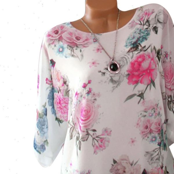 women shirts floral print o neck large size half sleeve loose thin trend elegant noble vogue summer blouse shirts, White
women shirts floral print o neck large size half sleeve loose thin trend elegant noble vogue summer blouse shirts, White