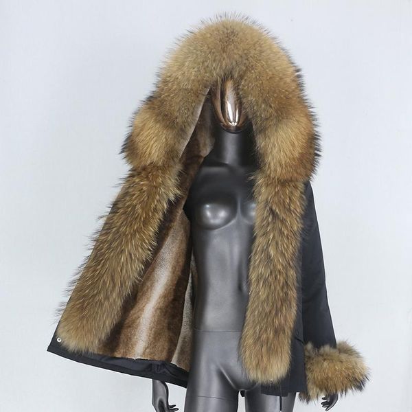 women's fur & faux 2021 winter jacket women short waterproof parka real coat natural raccoon collar hood removable outerwear warm, Black
women's fur & faux 2021 winter jacket women short waterproof parka real coat natural raccoon collar hood removable outerwear warm, Black