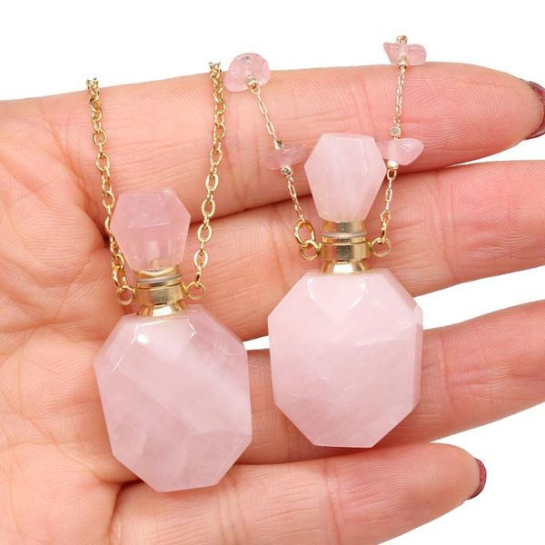 pendant necklaces natural stone perfume bottle necklace fashion rose quartz charms for elegant women love romantic gift 18x36x14mm, Silver
pendant necklaces natural stone perfume bottle necklace fashion rose quartz charms for elegant women love romantic gift 18x36x14mm, Silver