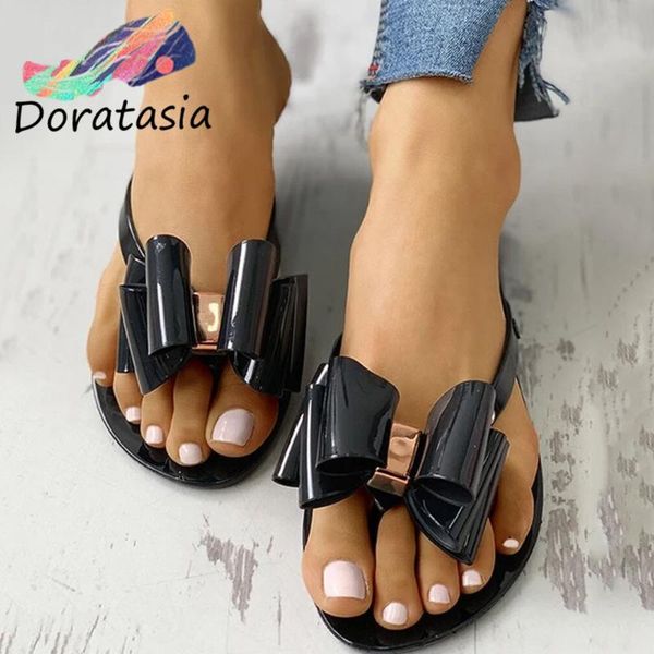 slippers doratasia ins women dropship solid butterfly knot flip shoes casual comfy outside summer flops, Black
slippers doratasia ins women dropship solid butterfly knot flip shoes casual comfy outside summer flops, Black