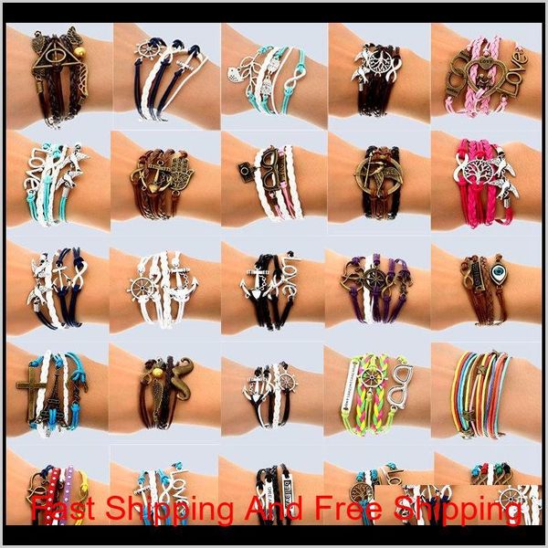 hand made 30 mix style infinity leather alloy fashion cuff bracelet charm bracelet vintage accessories lover gifts psfm6 vsuh7, Golden;silver
hand made 30 mix style infinity leather alloy fashion cuff bracelet charm bracelet vintage accessories lover gifts psfm6 vsuh7, Golden;silver