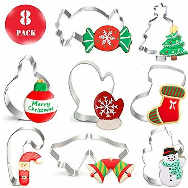 baking moulds 8pcs/set stainless steel 3d christmas cookie cutters cake mold fondant cutter diy tools
baking moulds 8pcs/set stainless steel 3d christmas cookie cutters cake mold fondant cutter diy tools