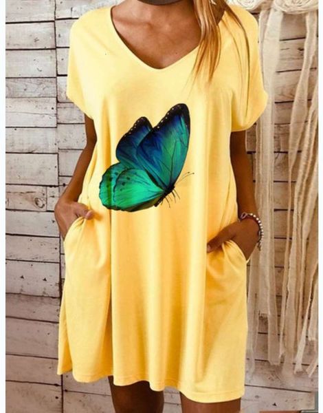 v-neck butterfly print dress for women, Black;gray
v-neck butterfly print dress for women, Black;gray