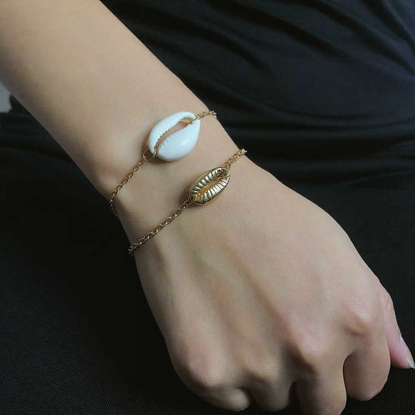 jewelry personality fashion geometry single layer hand simple shell combination chain versatile bracelet female, Silver
jewelry personality fashion geometry single layer hand simple shell combination chain versatile bracelet female, Silver