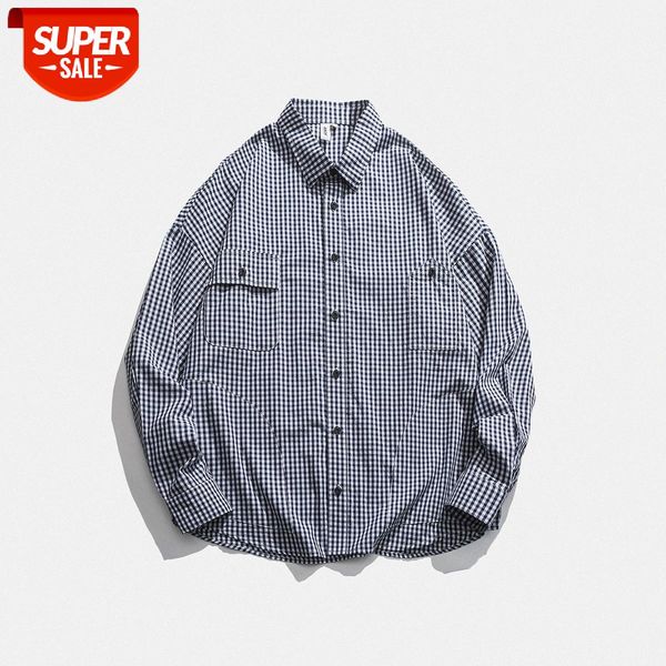 ins autumn japanese simple dark plaid long-sleeved shirt hong kong fashion brand literary youth leisure #jw6v, White;black
ins autumn japanese simple dark plaid long-sleeved shirt hong kong fashion brand literary youth leisure #jw6v, White;black