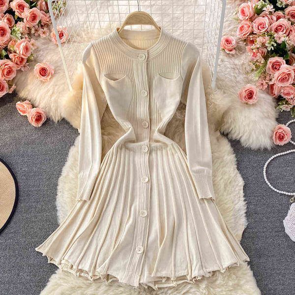 elegant o neck slim sweater dress for autumn winter long-sleeved midi a-line dresses womens stretch knitted retro pleated dress y1204, Black;gray
elegant o neck slim sweater dress for autumn winter long-sleeved midi a-line dresses womens stretch knitted retro pleated dress y1204, Black;gray