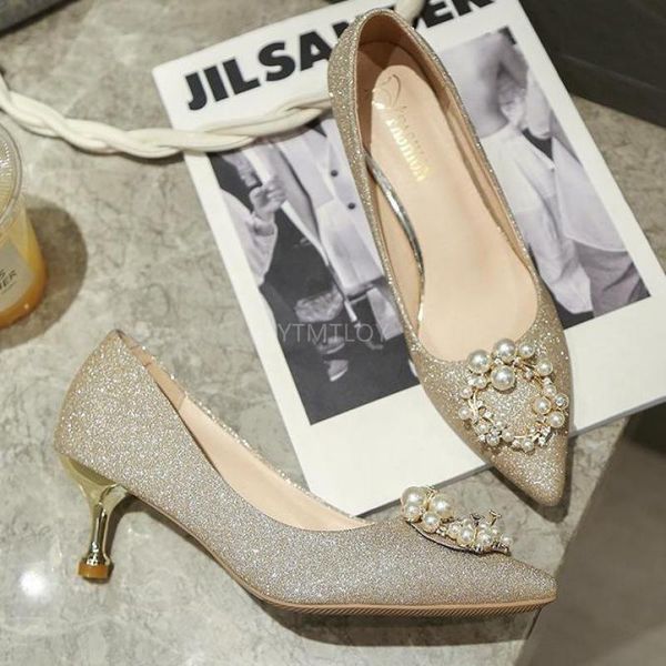 dress shoes wedding women 5cm 7cm heel spring bride crystal round buckle high heels party pointed toe zapatos mujer, Black
dress shoes wedding women 5cm 7cm heel spring bride crystal round buckle high heels party pointed toe zapatos mujer, Black