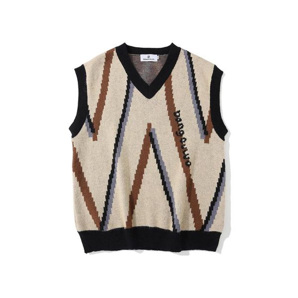 men's vests knitted vest men women korean streetwear vintage fashion loose casual knitwear pullovers waistcoat sleeveless sweaters male, Black;white
men's vests knitted vest men women korean streetwear vintage fashion loose casual knitwear pullovers waistcoat sleeveless sweaters male, Black;white