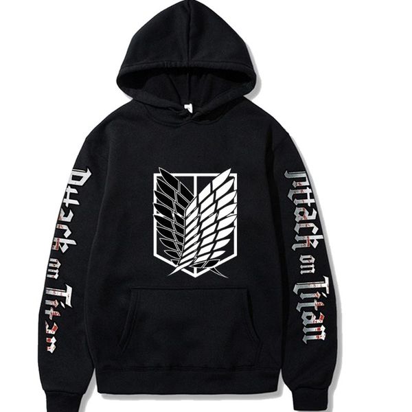 men's hoodies & sweatshirts japanese anime attack on titan hoodie pullovers long sleeves casual, Black
men's hoodies & sweatshirts japanese anime attack on titan hoodie pullovers long sleeves casual, Black