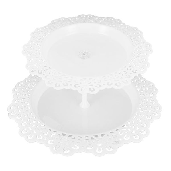 dishes & plates 1pc cake display stand double-layer holder dessert decorative ornament (white)
dishes & plates 1pc cake display stand double-layer holder dessert decorative ornament (white)
