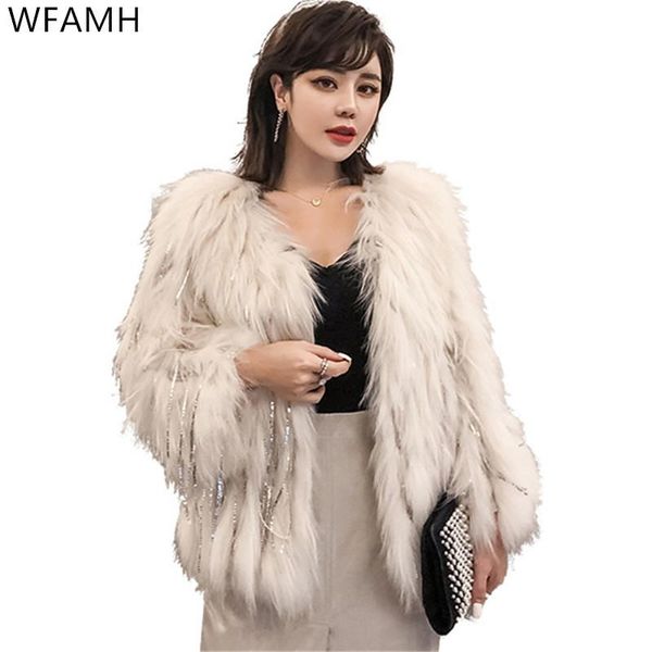 women's fur & faux 2021 autumn and winter splicing tassel sequin round neck jacket raccoon woven short fashion women open stitch, Black
women's fur & faux 2021 autumn and winter splicing tassel sequin round neck jacket raccoon woven short fashion women open stitch, Black