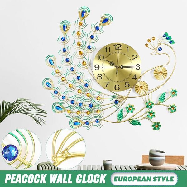 wall clocks wide large 3d gold diamond peacock clock metal watch for home living room decor diy crafts ornaments gift 65x65cm
wall clocks wide large 3d gold diamond peacock clock metal watch for home living room decor diy crafts ornaments gift 65x65cm