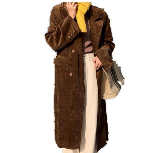 women's trench coats ol fashion autumn corduroy long coat double-breasted windbreaker women solid overcoat spring, Tan;black
women's trench coats ol fashion autumn corduroy long coat double-breasted windbreaker women solid overcoat spring, Tan;black