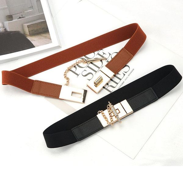 belts fashion elastic belt for women metal buckle waist strap designer brand lady dress coat sweater decoration waistband girdle, Black;brown
belts fashion elastic belt for women metal buckle waist strap designer brand lady dress coat sweater decoration waistband girdle, Black;brown