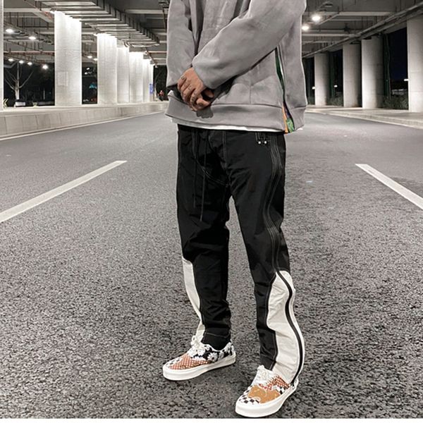 2021 new korean hgh street color block side zipper cargo mens drawstring straight loose casual track pants hip hop baggy trousers tjv9, Blue
2021 new korean hgh street color block side zipper cargo mens drawstring straight loose casual track pants hip hop baggy trousers tjv9, Blue