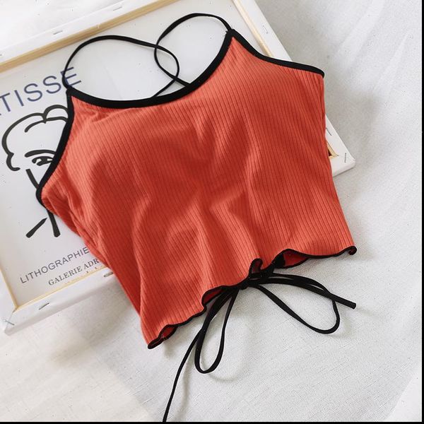 new fashion 2021 summer halter women backless bandage crop women solid cotton underwear bra for women tees, White
new fashion 2021 summer halter women backless bandage crop women solid cotton underwear bra for women tees, White
