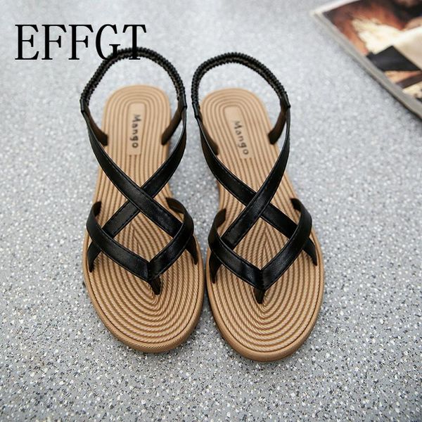 effgt 2021 women's sandals flat female sandals belt buckle casual roman beach leather fashion classic shoes k146, Black
effgt 2021 women's sandals flat female sandals belt buckle casual roman beach leather fashion classic shoes k146, Black