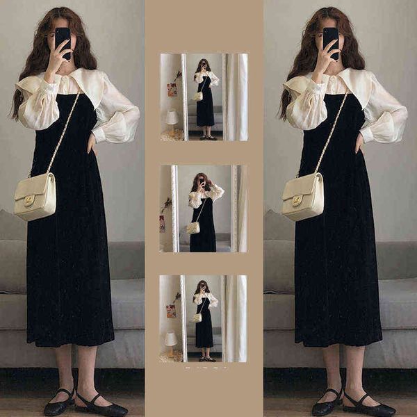 casual dresses early cloth 2022 women's fashion french long small black skirt spring and autumn temperament long sleeve black, Black;gray
casual dresses early cloth 2022 women's fashion french long small black skirt spring and autumn temperament long sleeve black, Black;gray