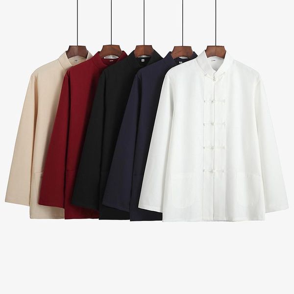 men's jackets 100% cotton solid jacket traditional chinese tang suit coat long sleeve tai chi uniform men plus size 4xl, Black;brown
men's jackets 100% cotton solid jacket traditional chinese tang suit coat long sleeve tai chi uniform men plus size 4xl, Black;brown