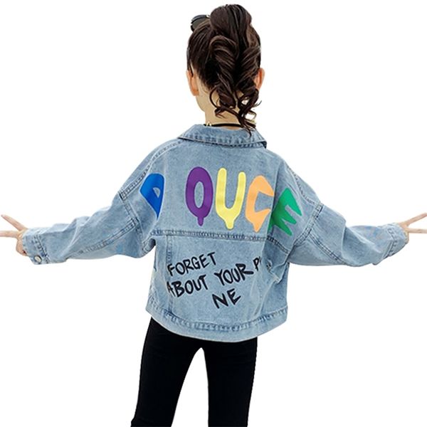 girls denim jacket coat letter for spring autumn childrens' casual style children's clothes 210528, Blue;gray
girls denim jacket coat letter for spring autumn childrens' casual style children's clothes 210528, Blue;gray
