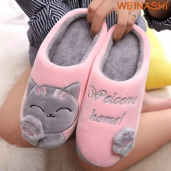 slippers drop women winter home cartoon cat shoes soft warm house indoor bedroom couples upgrade, Black
slippers drop women winter home cartoon cat shoes soft warm house indoor bedroom couples upgrade, Black