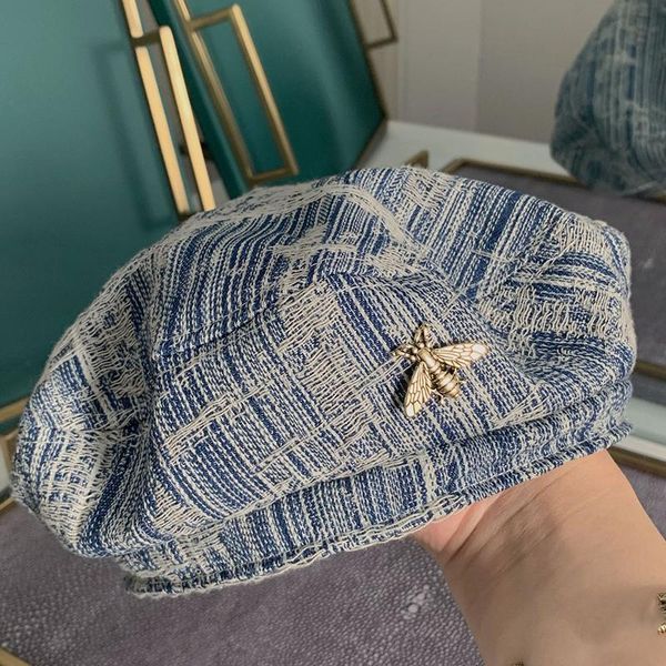 berets autumn cotton linen fabric wear out fashion bee beret hat men women leisure painter sboy solid cap female bonnet, Blue;gray
berets autumn cotton linen fabric wear out fashion bee beret hat men women leisure painter sboy solid cap female bonnet, Blue;gray
