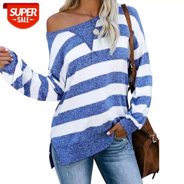 autumn large size women loose color contrast stripe t shirt casual long sleeve oversized loose tee shirt fashion ladies #us4v, White
autumn large size women loose color contrast stripe t shirt casual long sleeve oversized loose tee shirt fashion ladies #us4v, White