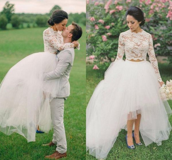 new 2021 high low lace es scoop neck jewel long sleeves bridal gowns tulle layers illusion two pieces wedding guest 1ryd, White
new 2021 high low lace es scoop neck jewel long sleeves bridal gowns tulle layers illusion two pieces wedding guest 1ryd, White