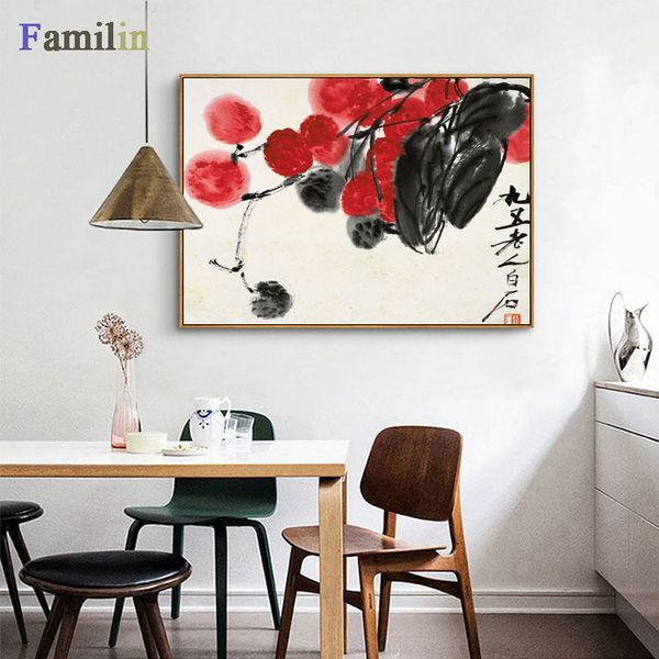 1 panel qi baishi chinese art water lily and fish, canvas painting canvas print poster wall pictures traditional home décor 
1 panel qi baishi chinese art water lily and fish, canvas painting canvas print poster wall pictures traditional home décor