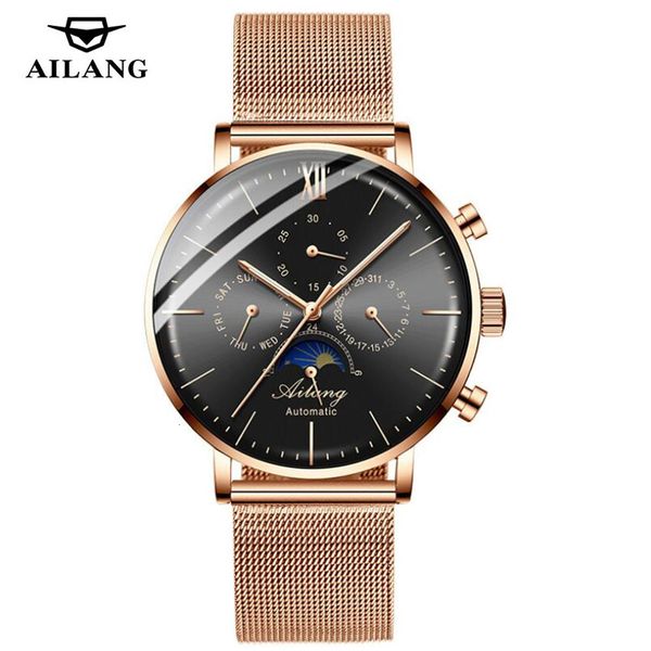 mechanical ailang men luxe automatic clocks moon phase calendar week display waterproof man clock rustless steel, Slivery;brown
mechanical ailang men luxe automatic clocks moon phase calendar week display waterproof man clock rustless steel, Slivery;brown