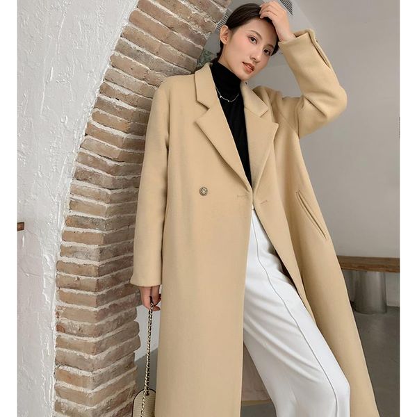 women's wool & blends high-end temperament hepburn style woolen coat women 's mid-length winter french extra thick over-the-knee c, Black
women's wool & blends high-end temperament hepburn style woolen coat women 's mid-length winter french extra thick over-the-knee c, Black