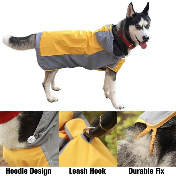dog apparel outdoor pet rain coat waterproof raincoat jacket hoodies with hood reflective strip
dog apparel outdoor pet rain coat waterproof raincoat jacket hoodies with hood reflective strip