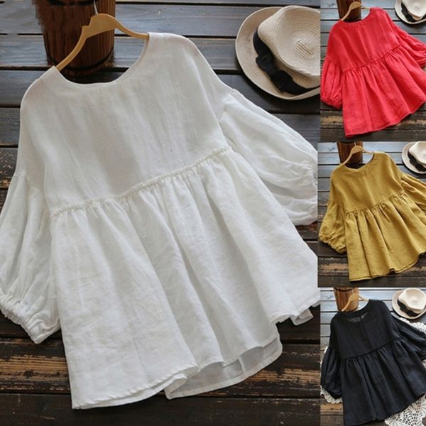 2021 new women casual o-neck blouse lantern sleeve summer solid blouses 4ha0, White
2021 new women casual o-neck blouse lantern sleeve summer solid blouses 4ha0, White
