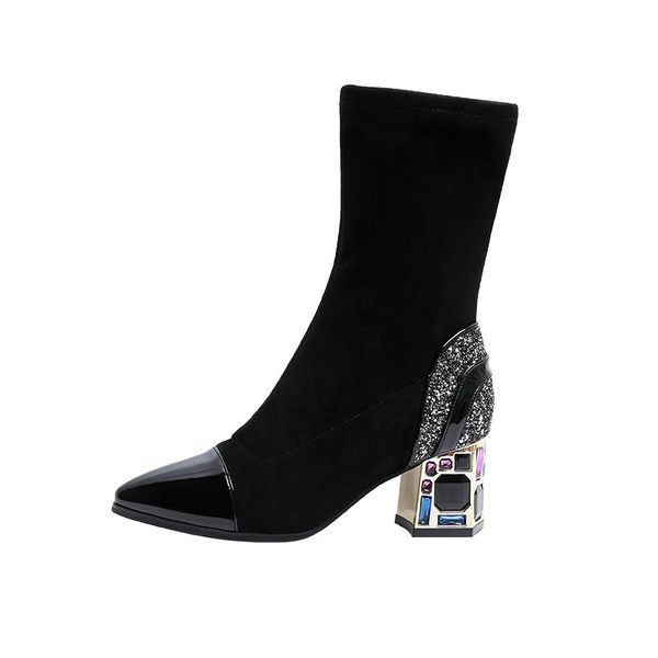 women's boots fall/winter 2021 new thick heel pointed rhinestone zipper simple casual women's shoes fashion booties female black
women's boots fall/winter 2021 new thick heel pointed rhinestone zipper simple casual women's shoes fashion booties female black