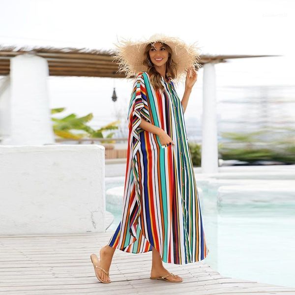 casual dresses women button up loose beach dress cardigan multicolor rainbow striped print swimsuit cover long kaftan with pockets, Black;gray
casual dresses women button up loose beach dress cardigan multicolor rainbow striped print swimsuit cover long kaftan with pockets, Black;gray