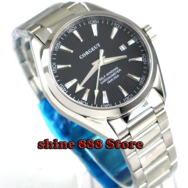 wristwatches polished 41mm black dial stainless steel strap sapphire glass miyota 821a automatic mens watch, Slivery;brown
wristwatches polished 41mm black dial stainless steel strap sapphire glass miyota 821a automatic mens watch, Slivery;brown