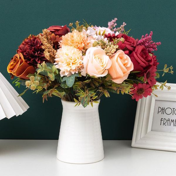 decorative flowers & wreaths rose red silk artificial home wedding decoration accessories hydrangea bouquet decor supply craft scrapbook fak
decorative flowers & wreaths rose red silk artificial home wedding decoration accessories hydrangea bouquet decor supply craft scrapbook fak