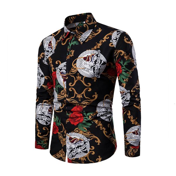 2021 new men's shirt slim long sleeve single-breasted lapel spring european ethnic retro cartoons floral print young male fashion te3y, White
2021 new men's shirt slim long sleeve single-breasted lapel spring european ethnic retro cartoons floral print young male fashion te3y, White