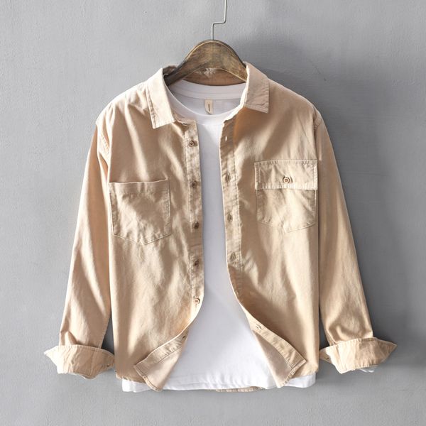 2021 new double pockets 100% cotton brand fashion for men long sleeve casual shirt mens solid shirts male overhemd f4ij, White
2021 new double pockets 100% cotton brand fashion for men long sleeve casual shirt mens solid shirts male overhemd f4ij, White