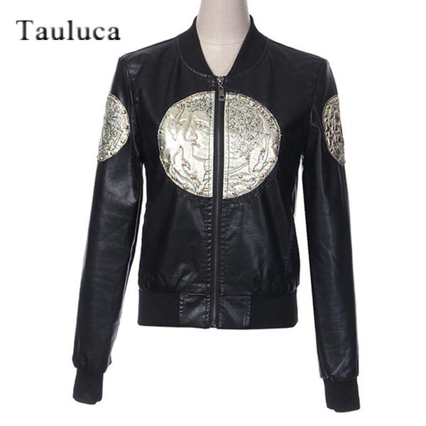 women's leather & faux vintage designer pu jackets coats women long sleeve slim fit emboridered outwear clothes female, Black
women's leather & faux vintage designer pu jackets coats women long sleeve slim fit emboridered outwear clothes female, Black
