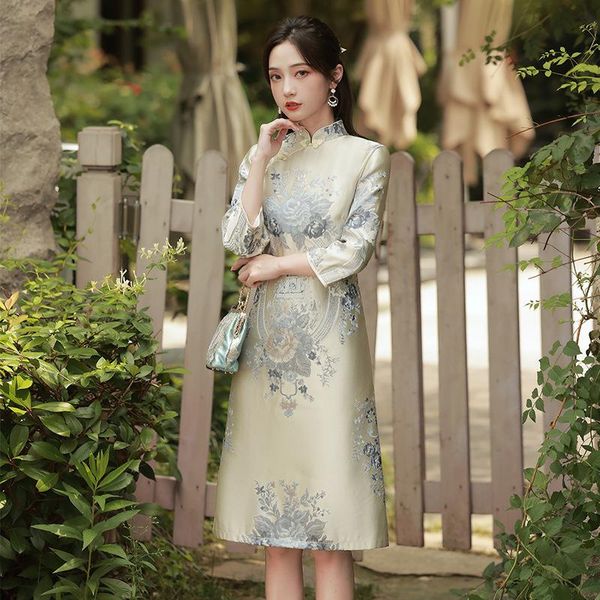 ethnic clothing chinese traditional rayon cheongsam women formal party dress slim long qipao vintage button beaded vestidos autumn, Red
ethnic clothing chinese traditional rayon cheongsam women formal party dress slim long qipao vintage button beaded vestidos autumn, Red