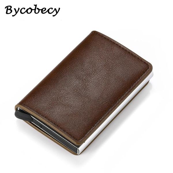 card holders bycobecy men and women rfid security holder aluminum box -up vintage leather slim id case for drop-, Brown;gray
card holders bycobecy men and women rfid security holder aluminum box -up vintage leather slim id case for drop-, Brown;gray