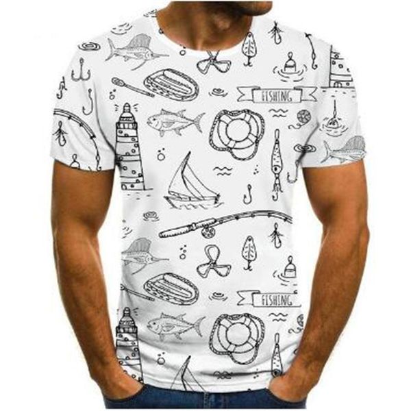 men's t-shirts the latest 3d fishing pattern white t-shirt casual hip-hop harajuku round neck shirt, White;black
men's t-shirts the latest 3d fishing pattern white t-shirt casual hip-hop harajuku round neck shirt, White;black