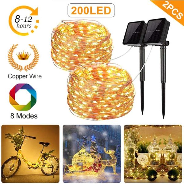 party decoration led solar string lights outdoor 8 modes starry copper wire waterproof fairy christmas wedding home thj99
party decoration led solar string lights outdoor 8 modes starry copper wire waterproof fairy christmas wedding home thj99